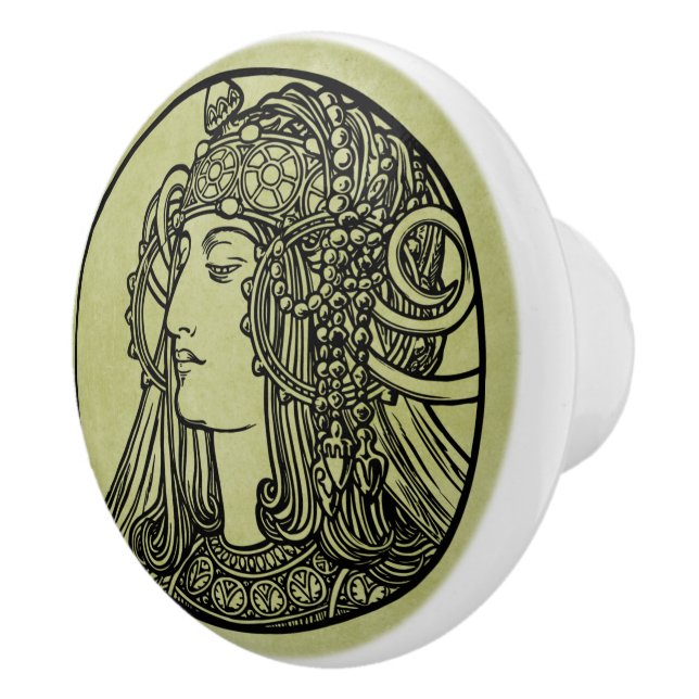 Art Nouveau Ceramic Knob (Right)