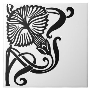 Art Nouveau Ceramic Tile