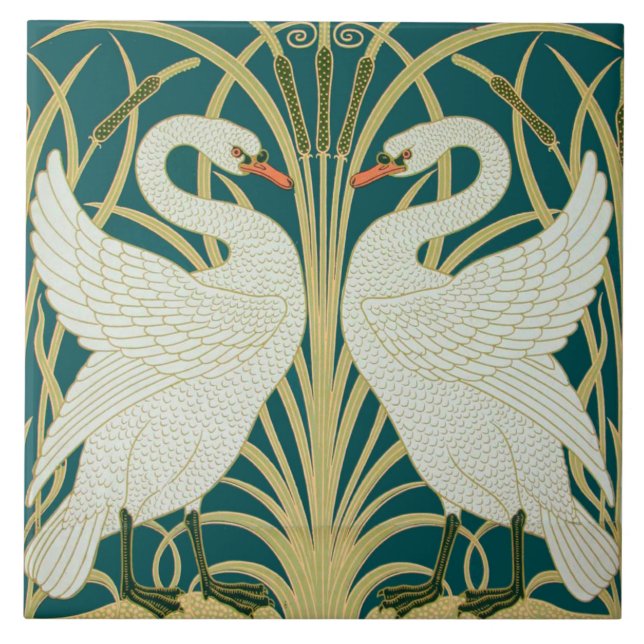 Art nouveau ceramic tile (Front)