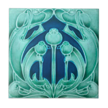 Art Nouveau ceramic tile