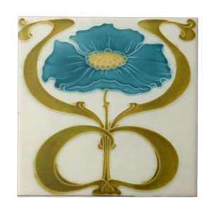 Art nouveau ceramic tile