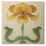 Art Nouveau Ceramic Tile - Mustard Flower<br><div class="desc">Beautiful art nouveau ceramic wall & fire surround ceramic tile.

Welcome all feedback & photo's of your purchases,  which could help someone in making the right choice for their project.</div>
