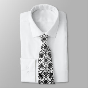 Art Nouveau Chinese Pattern - Black and White Tie