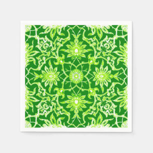 Art Nouveau Chinese Pattern - Emerald Green Napkin