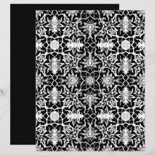 Art Nouveau Chinese Pattern White and Black