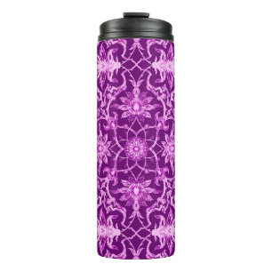 Art Nouveau Chinese Tile, Amethyst Purple  Thermal Tumbler