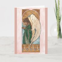 Art Nouveau Christmas Angel with Candle