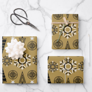 Art Nouveau Christmas Decoration Wrapping Paper Sheet