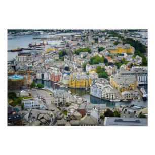 Art Nouveau city Alesund, Norway photo print