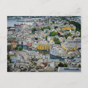 Art Nouveau city Alesund, Norway postcard