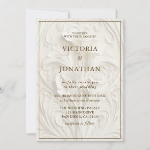 Art Nouveau Classic Floral Wedding Invitation