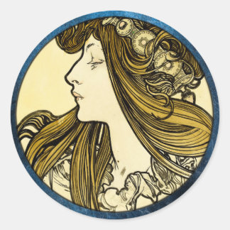 Art Nouveau Classic Round Sticker