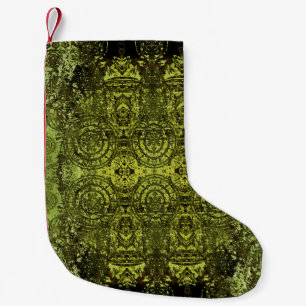art nouveau colorful ornamental vintage pattern in small christmas stocking