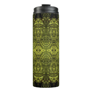 art nouveau colorful ornamental vintage pattern in thermal tumbler