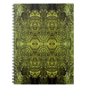 art nouveau colourful ornamental vintage pattern i notebook