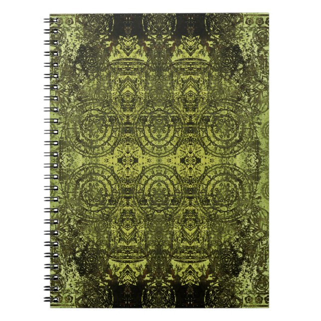 Art Nouveau: Colourful Vintage Ornament. Notebook (Front)
