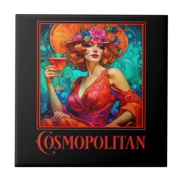 Art Nouveau Cosmopolitan  Tile (Front)