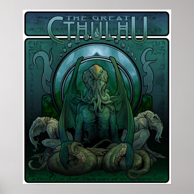 Art Nouveau Cthulhu Poster (Front)