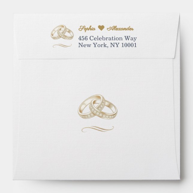 Art Nouveau Custom Addressed Envelope (Back (Top Flap))
