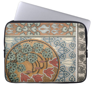 Art nouveau Cyclamen floral Eugene Grasset elegant Laptop Sleeve