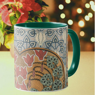 Art nouveau Cyclamen floral Eugene Grasset elegant Mug