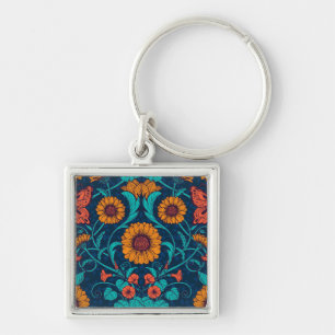 Art Nouveau daisies Key Ring