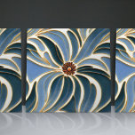 Art Nouveau Daisies Seamless cobalt blue florals Tile<br><div class="desc">This beautiful ceramic tile features a seamless floral pattern of daisies from the Art Nouveau era. The Art Nouveau movement was known for its intricate designs and organic shapes that were inspired by nature. The daisy flower symbolises purity and innocence, making it a perfect gift for someone special. This tile...</div>