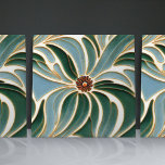 Art Nouveau Daisies Seamless white blue florals Tile<br><div class="desc">This beautiful ceramic tile features a seamless floral pattern of daisies from the Art Nouveau era. The Art Nouveau movement was known for its intricate designs and organic shapes that were inspired by nature. The daisy flower symbolises purity and innocence, making it a perfect gift for someone special. This tile...</div>
