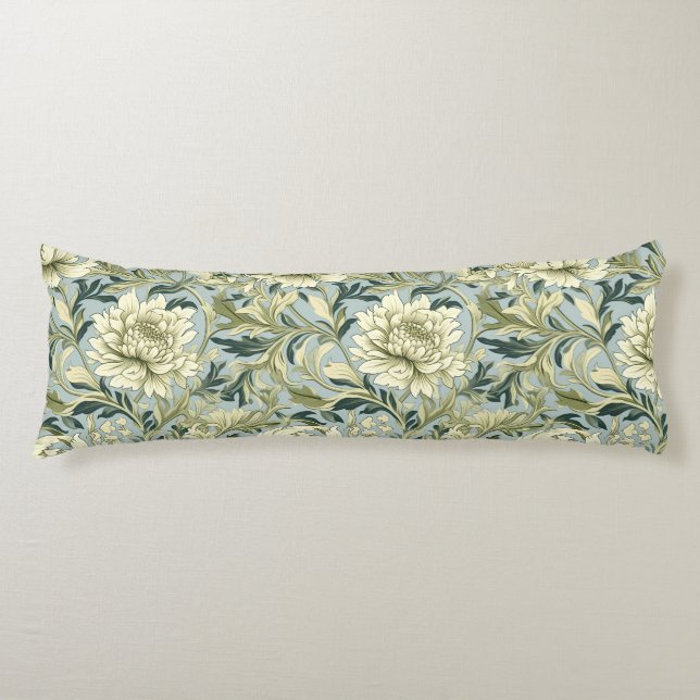 Art nouveau,Damask pattern,Organic,Curved lines Body Cushion (Front)
