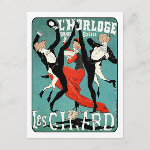 Art Nouveau Dance Image by Jules Cheret Postcard