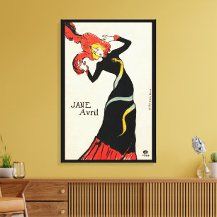 Art Nouveau Dancer Jane Avril by Toulouse Lautrec Canvas Print