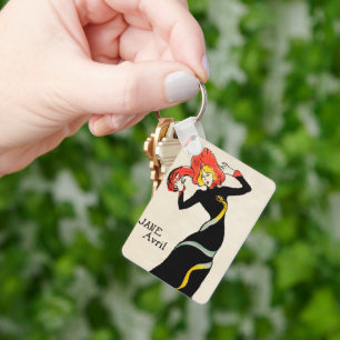 Art Nouveau Dancer Jane Avril by Toulouse Lautrec Key Ring