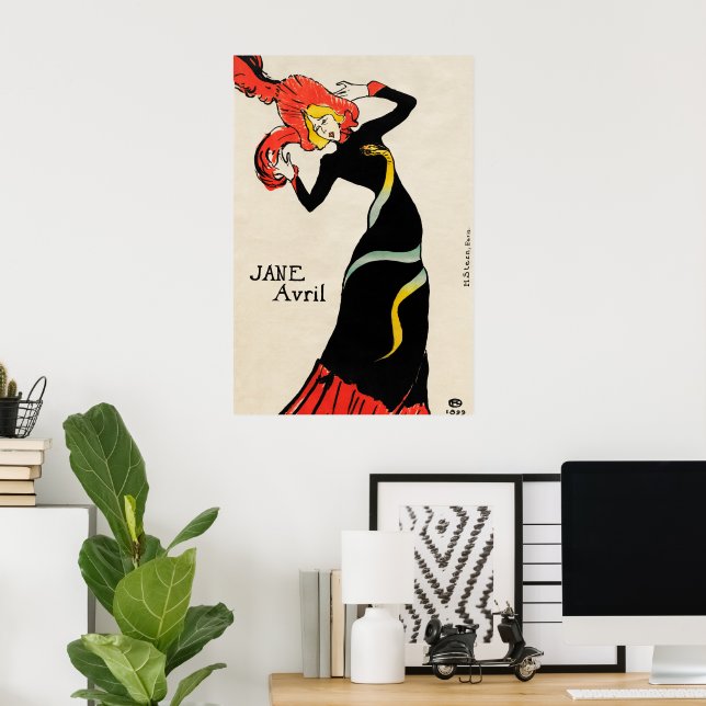 Art Nouveau Dancer Jane Avril by Toulouse Lautrec Poster (Home Office)