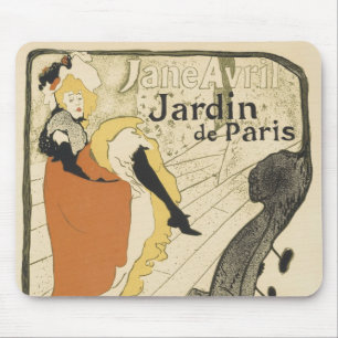 Art Nouveau Dancer Jane Avril, Toulouse Lautrec Mouse Mat