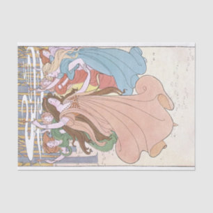 Art Nouveau Dancing Women Fairy Decoupage  Tissue Paper