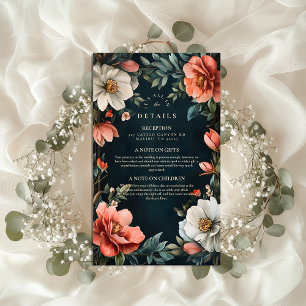 Art Nouveau Dark Florals Enclosure Card