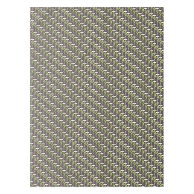 Art Nouveau dark Ipomoea floral wallpaper art Tablecloth (Front)