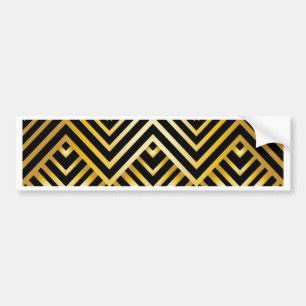 art nouveau,deco,gold,black,chic,elegant,vintage, bumper sticker