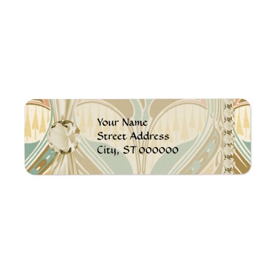 art nouveau decorative bliss pattern return address label