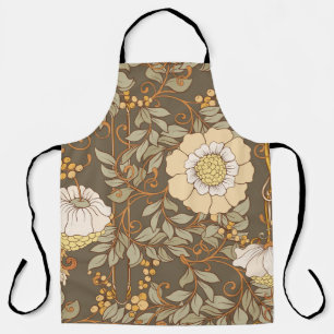 Art Nouveau: Decorative Floral Vintage. Apron