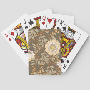 Art Nouveau: Decorative Floral Vintage. Playing Cards