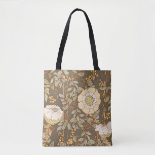 Art Nouveau: Decorative Floral Vintage. Tote Bag