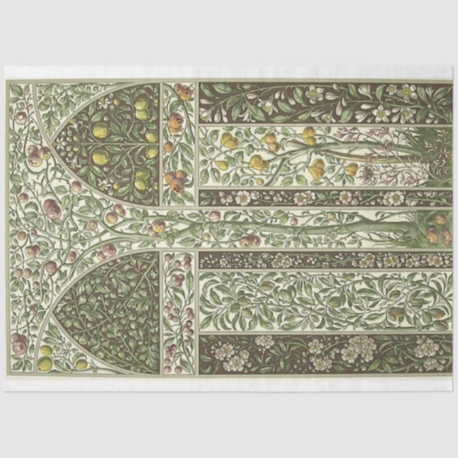 Art Nouveau Decorative Lemon Decoupage Paper (Front)