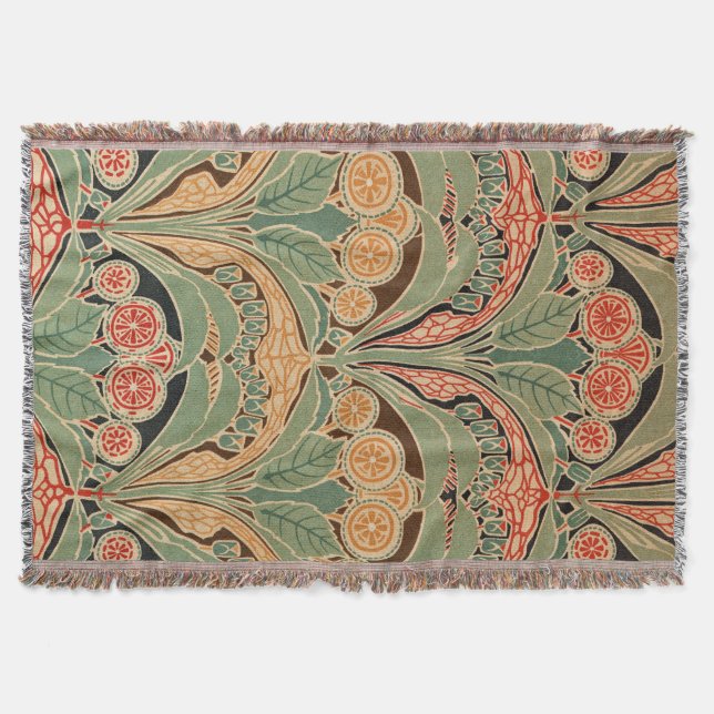 Art Nouveau Design #3 at Emporio Moffa Throw Blanket (Front)