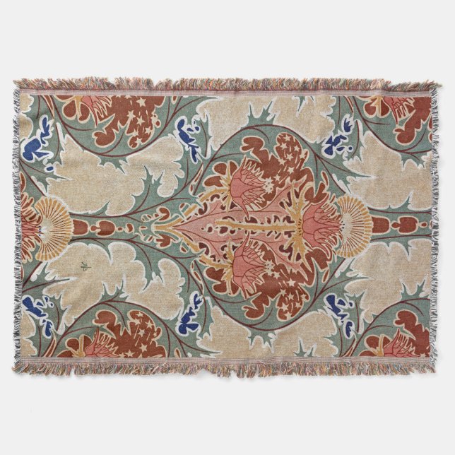 Art Nouveau Design #6 at Emporio Moffa Throw Blanket (Front)