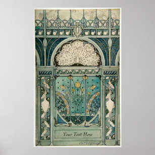 Art Nouveau Design by Émile Hutré c1896 Poster