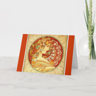 Art Nouveau design Holiday Card
