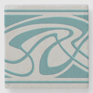 Art Nouveau Design Stone Coaster