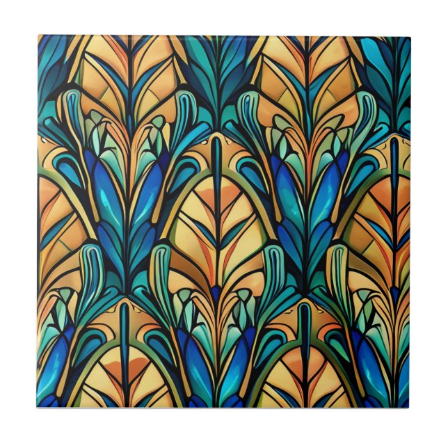 Art Nouveau design Tile (Front)