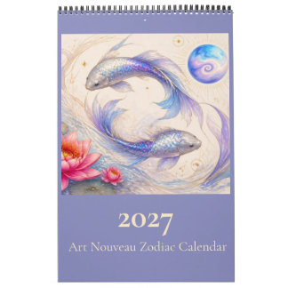Art Nouveau Dierenriem Wandkalender 2027 Calendar